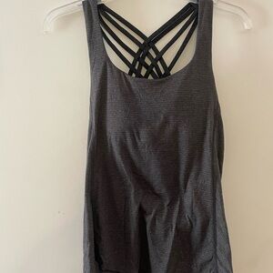 🍋 Lululemon Athletica Charcoal 2 in 1 tank  Top